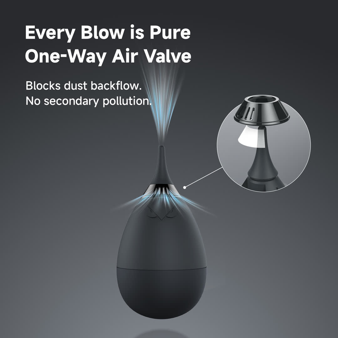 Tumbler Camera Air Blower with Filtered One-Way Intake