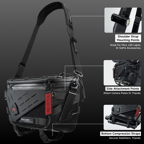 Black Snipe Pro 7L Camera Sling Bag