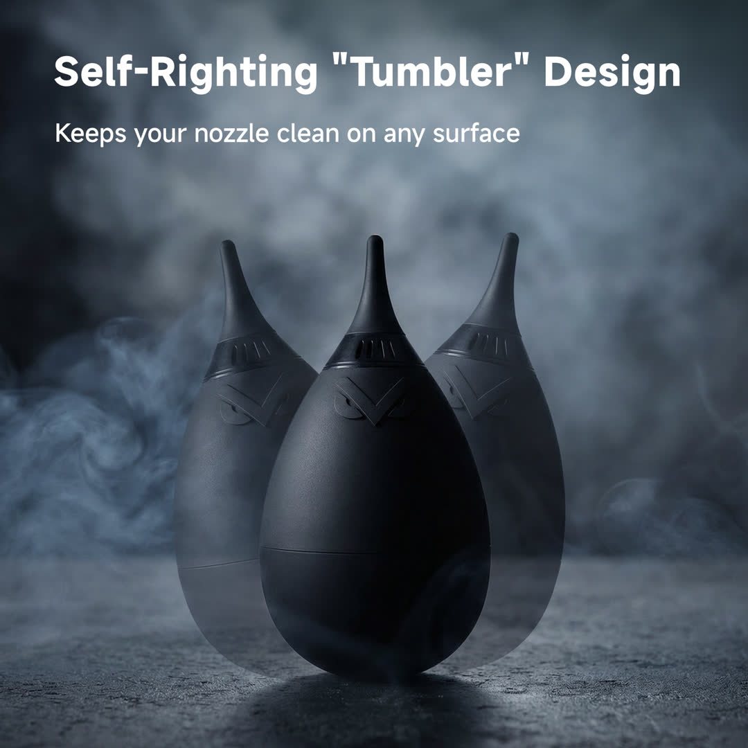 Tumbler Camera Air Blower with Filtered One-Way Intake