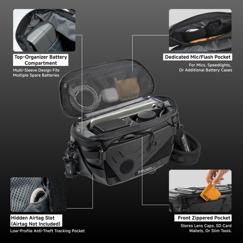 Black Snipe Pro 7L Camera Sling Bag
