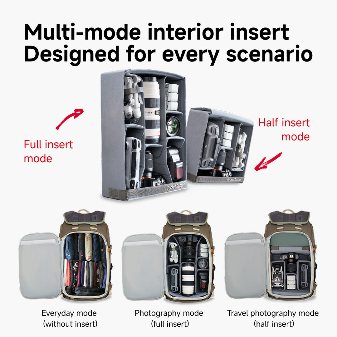 Pocket Ranger 2-in-1 Outdoor Camera Bag 25L/35L