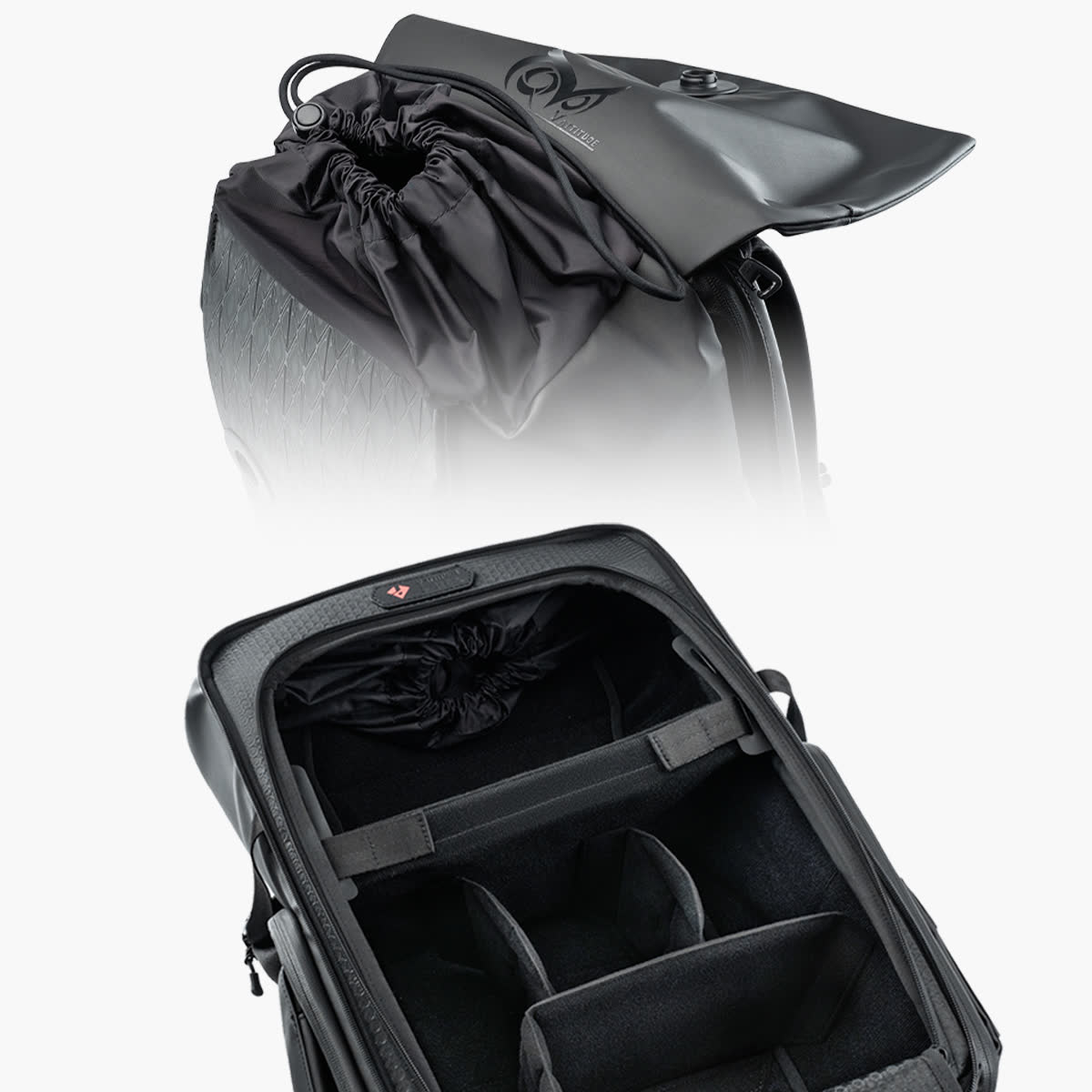 VSGO Pocket Ranger Top Hiking Camera Backpacks for Travel Photography White & 25L (Expands to 30L) / Backpack Only / Rain Cover