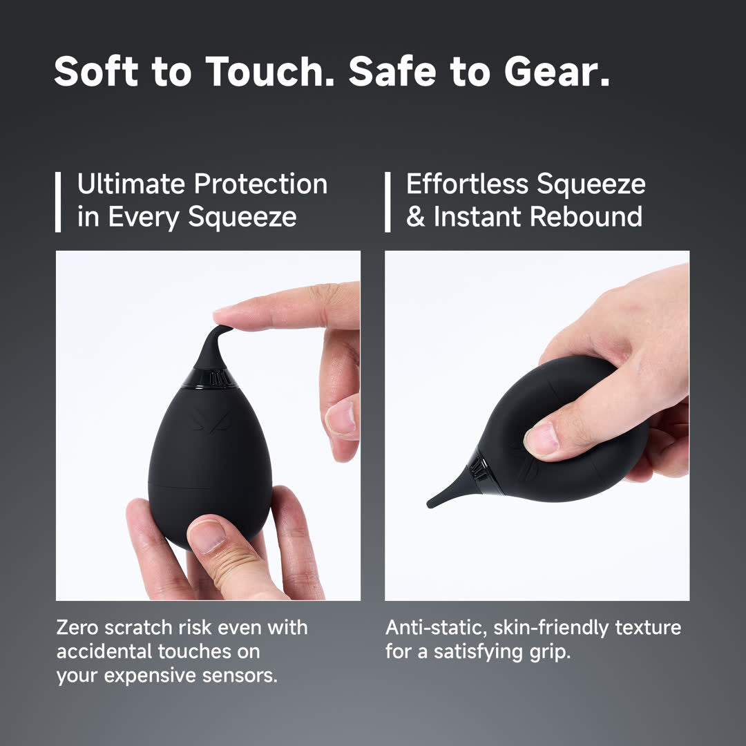 Tumbler Camera Air Blower with Filtered One-Way Intake