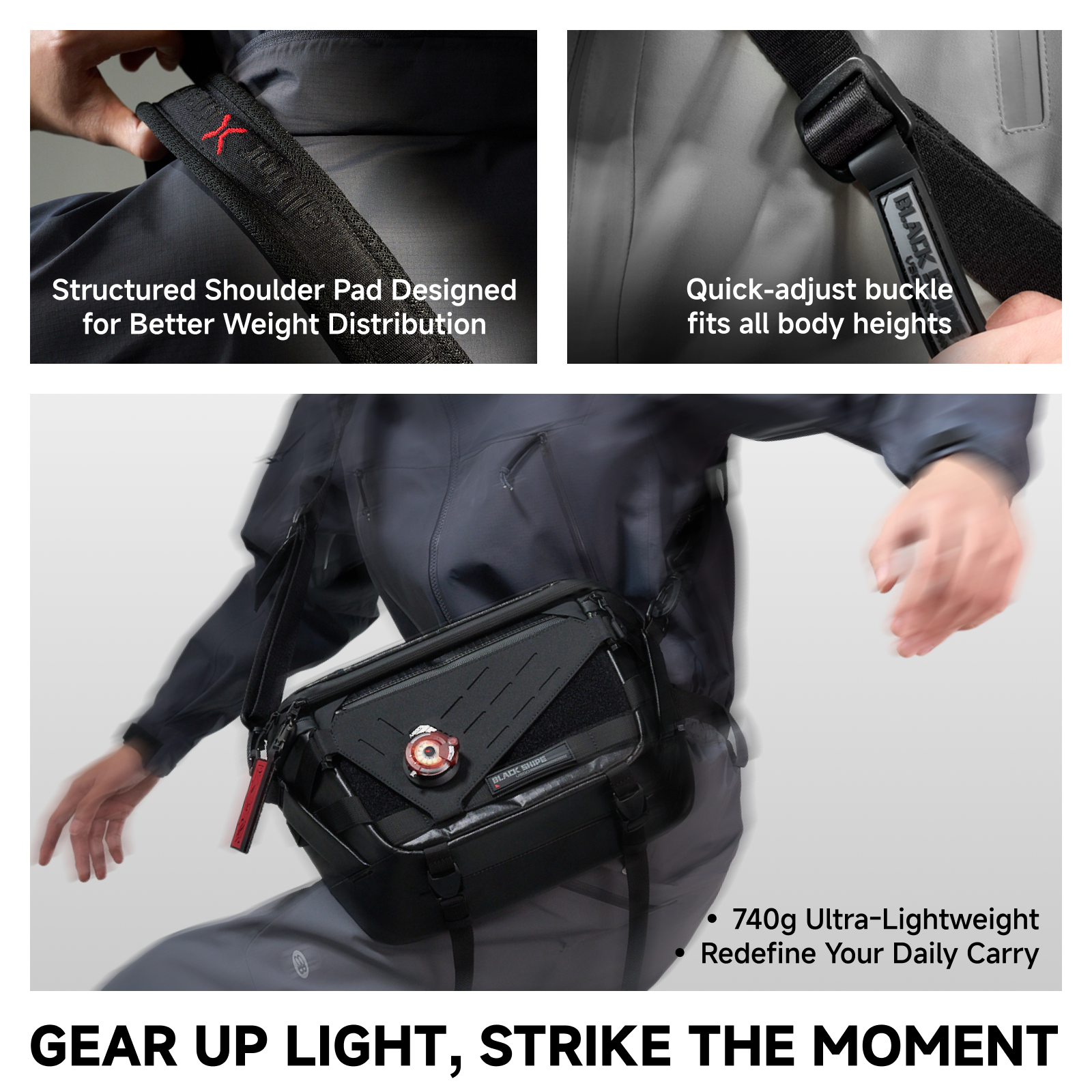 Black Snipe Pro 7L Camera Sling Bag