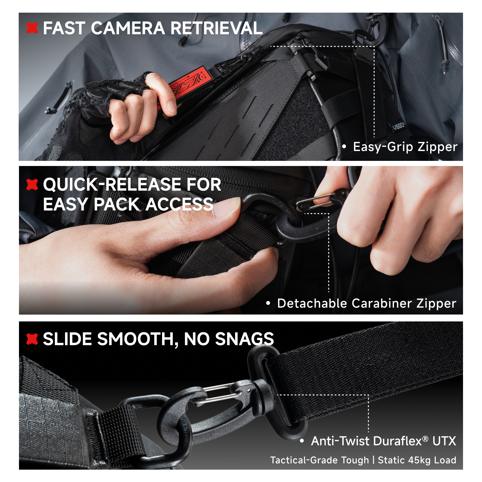 Black Snipe Pro 7L Camera Sling Bag
