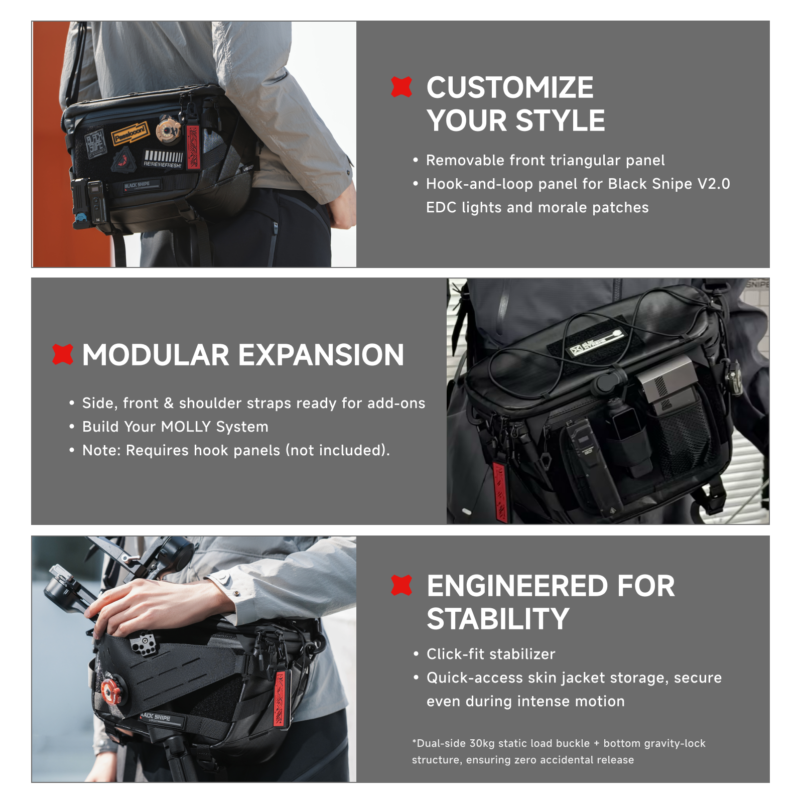 Black Snipe Pro 7L Camera Sling Bag