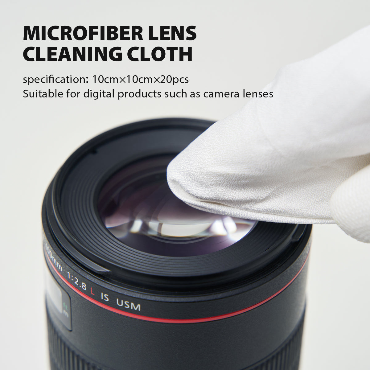 20pcs Microfiber Cleaning Cloth for Glasses, Electronics and Camera Lens V-CL01E